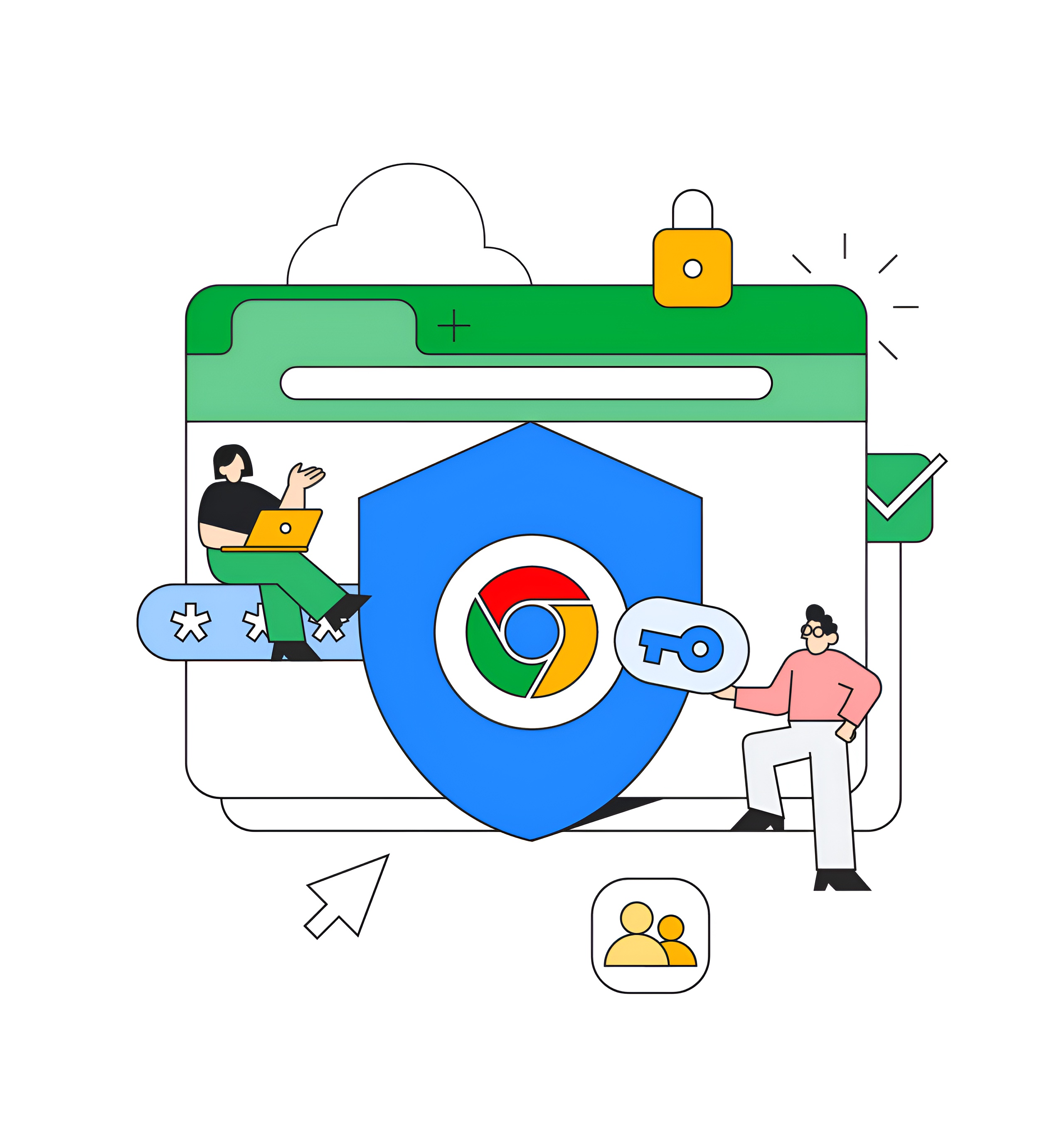 Chrome Enterprise Premium Security Illustration